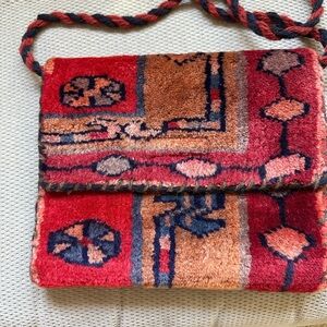 Hand Knotted Wool Bag Colorful Purse Persian Oriental Tribal Nomadic Artisan”